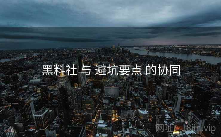 黑料社 与 避坑要点 的协同