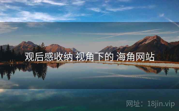 观后感收纳 视角下的 海角网站
