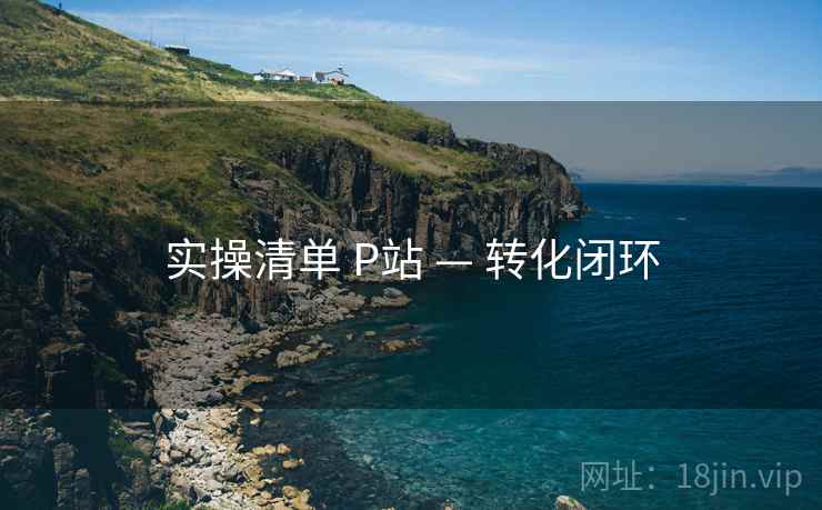实操清单 P站 — 转化闭环