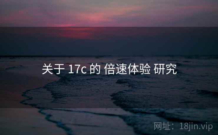 关于 17c 的 倍速体验 研究